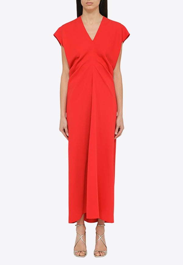 P.A.R.O.S.H Crêpe Midi Dress Red D725288PL/O_PAROS-009