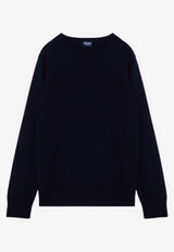 Drumohr Cashmere Crewneck Sweater Blue D7K103WS/P_DRUMH-797