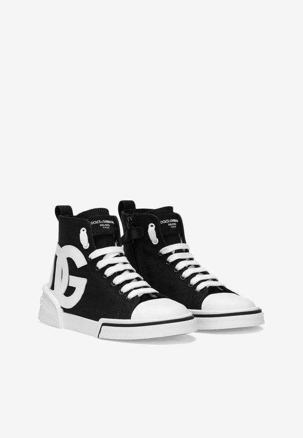 Dolce 
Gabbana Kids Boys Portofino High-Top Sneakers DA5195 A4659 8M933 Black