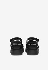 Dolce 
Gabbana Kids Boys Logo Grosgrain Sandals DA5205 AB028 89690 Black