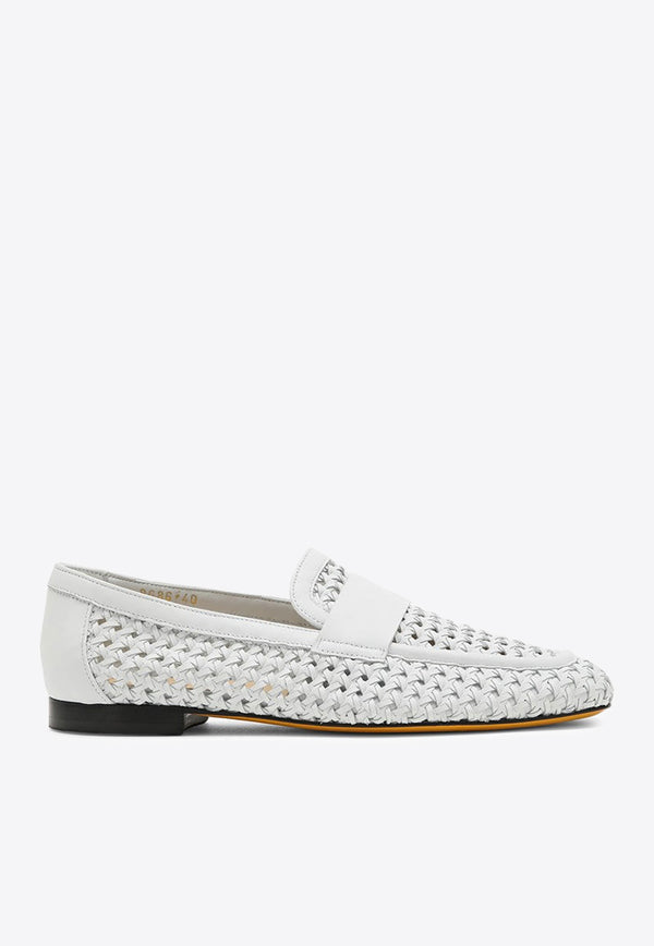 Doucal
s Woven Leather Loafers White DD8686MAENUZ246/O_DOUCA-NW00