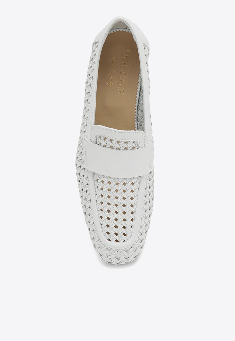 Doucal
s Woven Leather Loafers White DD8686MAENUZ246/O_DOUCA-NW00