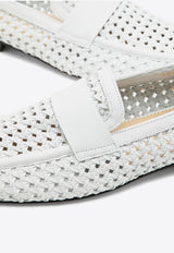 Doucal
s Woven Leather Loafers White DD8686MAENUZ246/O_DOUCA-NW00