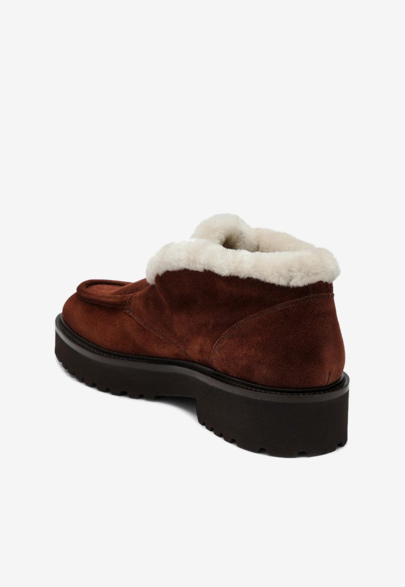 Doucal
s Suede Fur Loafers Brown DD8745PHILUM252/P_DOUCA-TC13