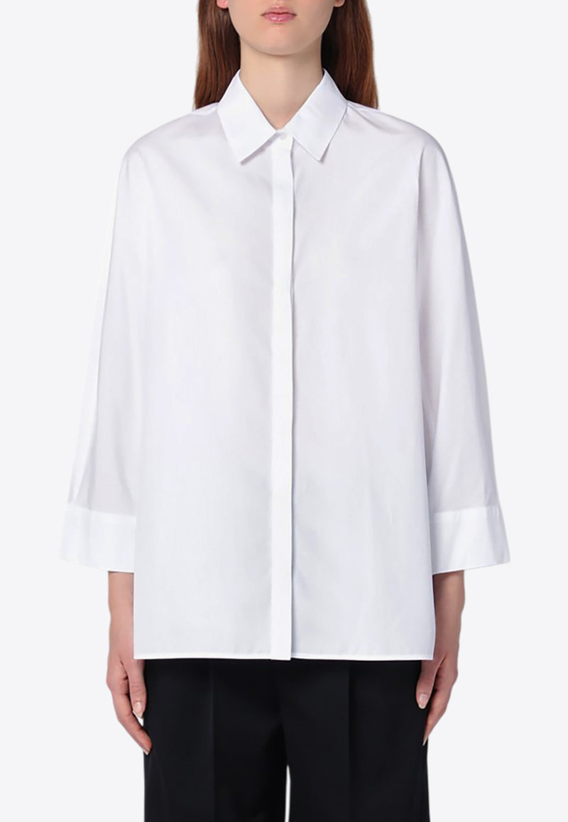 S Max Mara Delfina Long-Sleeved Shirt White DELFINACO/P_MAXS-001