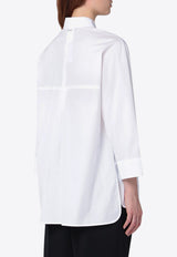 S Max Mara Delfina Long-Sleeved Shirt White DELFINACO/P_MAXS-001