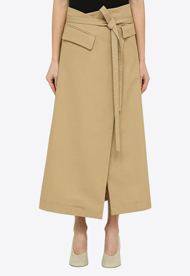 Sportmax Deserto Wrap-Around Midi Skirt Beige DESERTOCO/O_SPORM-001