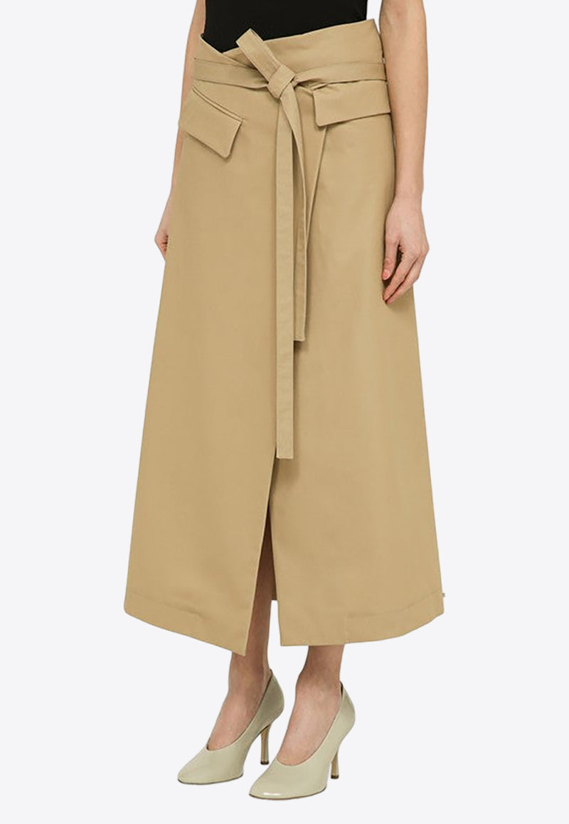 Sportmax Deserto Wrap-Around Midi Skirt Beige DESERTOCO/O_SPORM-001