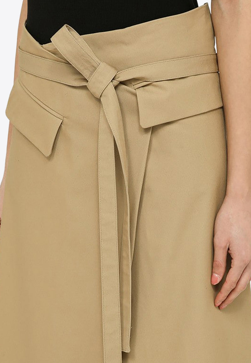 Sportmax Deserto Wrap-Around Midi Skirt Beige DESERTOCO/O_SPORM-001