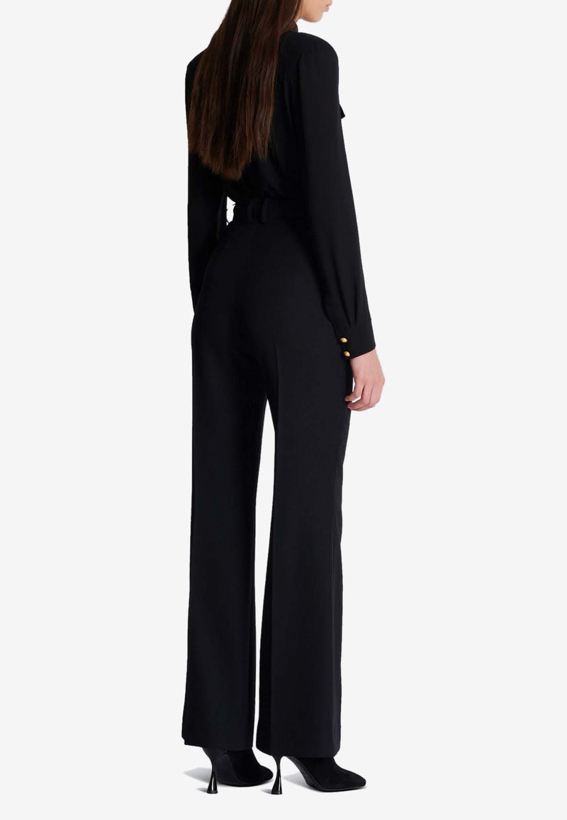 Balmain Grain De Poudre Tailored Pants Black DF1PO104WC09BLACK