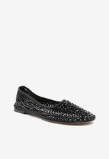 DEAR FRANCES Balla Crystals Mesh Ballet Flats Black DFBLCL03BLACK