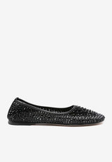 DEAR FRANCES Balla Crystals Mesh Ballet Flats Black DFBLCL03BLACK