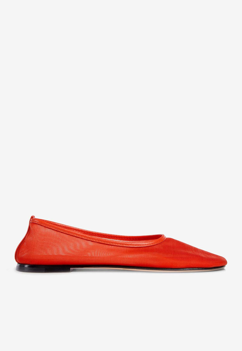 DEAR FRANCES Balla Mesh Ballet Flats Red DFBLM06RED