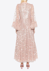 Needle 
Thread Glisten Sequined Midi Dress Rose Gold DG-LS-14-RCR25-RGLROSE GOLD