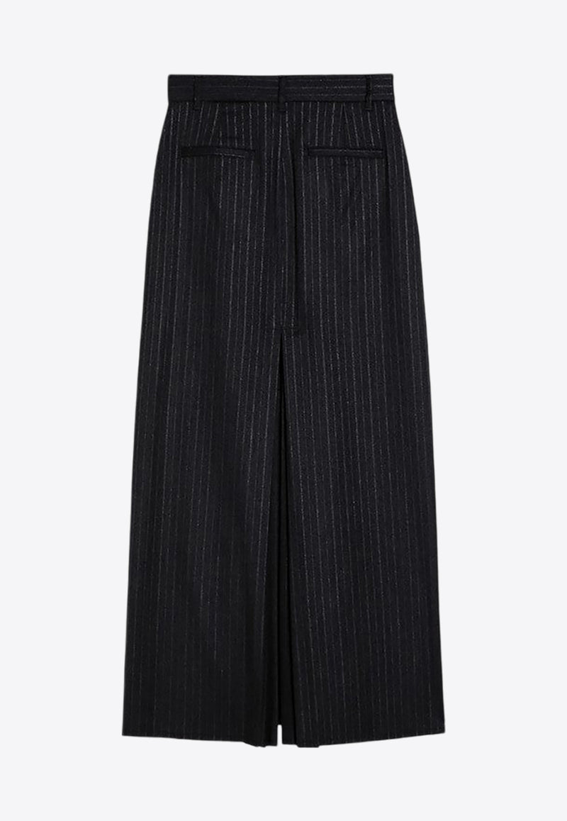 Department 5 Pinstripe Wool-Blend Midi Skirt Gray DG0372TS0167/P_DEPAR-927