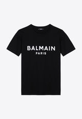 Balmain Logo Print Crewneck T-shirt Black DH1EG000BB73/P_BALMA-EAB