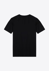 Balmain Logo Print Crewneck T-shirt Black DH1EG000BB73/P_BALMA-EAB