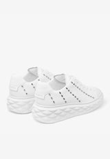 Jimmy Choo Diamond Light Maxi Low-Top Sneakers with Studs DIAMND LGHT MX F AQF v WHITE/SILVER