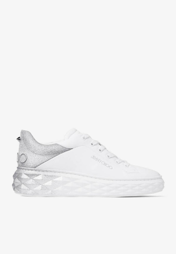 Jimmy Choo Diamond Maxi Low-Top Sneakers DIAMOND MAXI/FII IVR X WHITE/SILVER