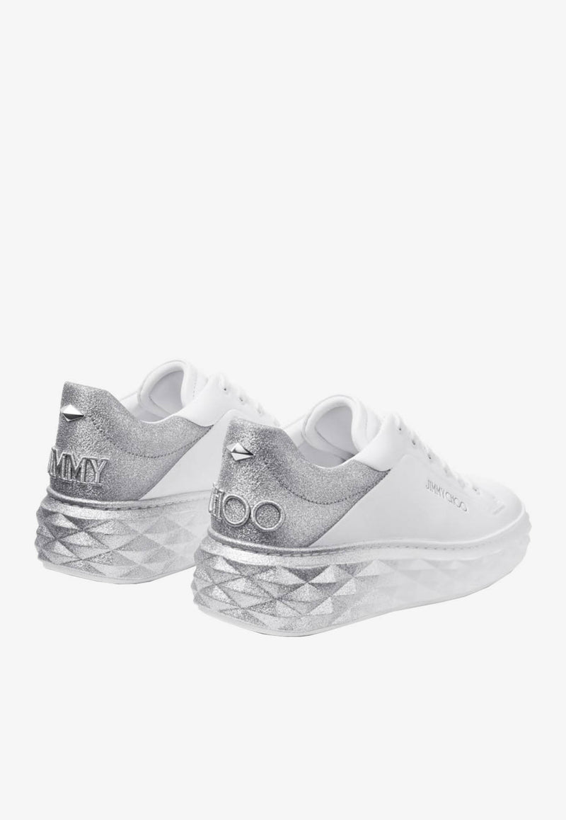 Jimmy Choo Diamond Maxi Low-Top Sneakers DIAMOND MAXI/FII IVR X WHITE/SILVER