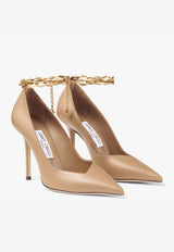 Jimmy Choo Diamond Talura 100 Pumps in Calf Leather DIAMOND TALURA100CLF BISCUIT