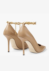 Jimmy Choo Diamond Talura 100 Pumps in Calf Leather DIAMOND TALURA100CLF BISCUIT