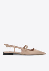 Jimmy Choo Didi Patent Leather Slingback Flats Nude DIDIFLATPAT/Q_JIMCH-MA