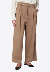 S Max Mara Dina Belted Wide-Leg Pants Beige DINACO/P_MAXS-002