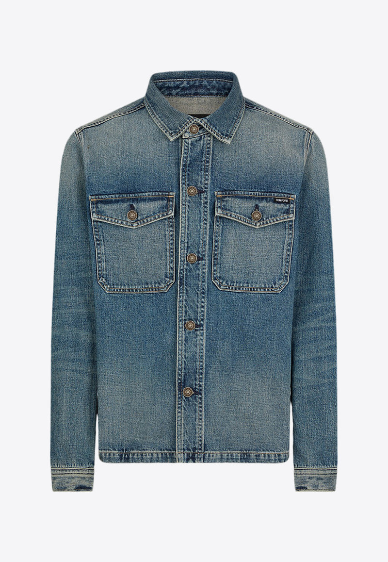 Tom Ford Washed Denim Jacket DJR002-DMC042S24 HB378