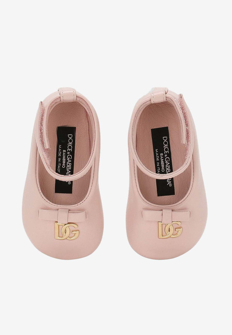 Dolce 
Gabbana Kids Baby Girls Nappa Leather Ballet Flats DK0065 AB793 80400 Pink