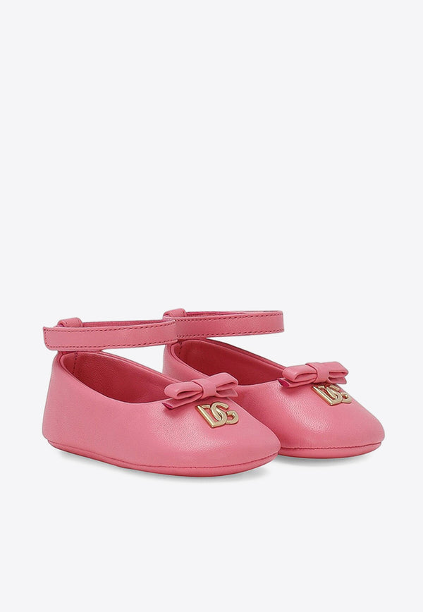 Dolce 
Gabbana Kids Baby Girls Nappa Leather Ballet Flats DK0065 AB793 80424 Pink