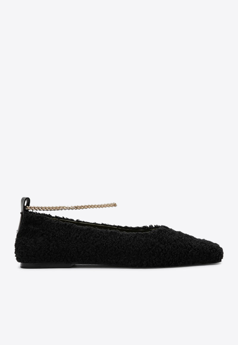 MARIA LUCA Teddy Augusta Shearling Ballet Flats Black DL41002A18130/P_MARIL-999