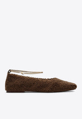 MARIA LUCA Teddy Augusta Shearling Ballet Flats Brown DL41002A20051/P_MARIL-502