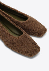 MARIA LUCA Teddy Augusta Shearling Ballet Flats Brown DL41002A20051/P_MARIL-502