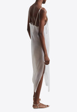 The Frankie Shop Madeline Semi-Sheer Midi Dress White DMDMAD005WHITE