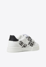 Dolce 
Gabbana Kids Baby Boys Logo Leather Sneakers DN0201 AL555 HAVAN White