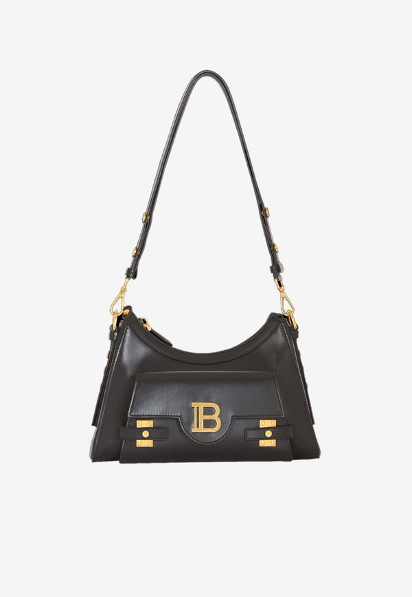 Balmain B-Buzz Hobo Bag in Calf Leather Black DN1BT904LSLXBLACK