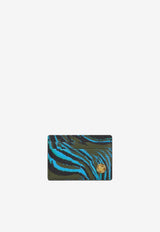 Versace Medusa Biggie Tiger Print Wallet in Calf Leather Multicolor DPN2467 1A07629 5K14V