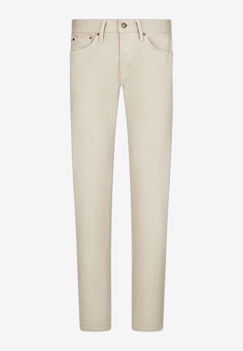 Tom Ford Wrinkled-Effect Slim-Leg Jeans DPR001-DMC037S24 IG615