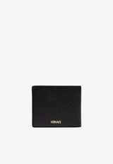 Versace Medusa Biggie Bi-Fold Wallet in Grained Leather Black DPU2463 1A10544 1B00V