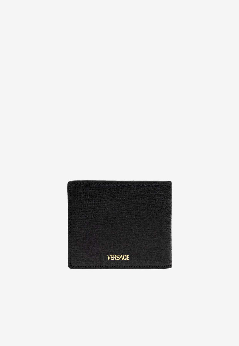 Versace Medusa Biggie Bi-Fold Wallet in Grained Leather Black DPU2463 1A10544 1B00V