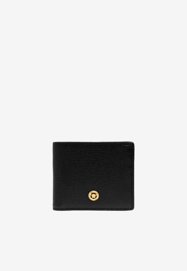 Versace Medusa Biggie Bi-Fold Wallet in Grained Leather Black DPU2463 1A10544 1B00V