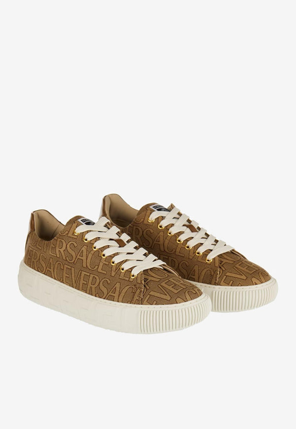 Versace All-Over Logo Greca Sneakers DSU8404 1A07977 2N24V Brown