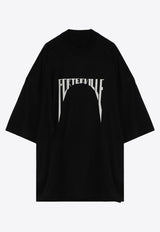 Rick Owens DRKSHDW Logo Print Oversized T-shirt  Black DU02D2259RNEP1/P_DARKS-0908