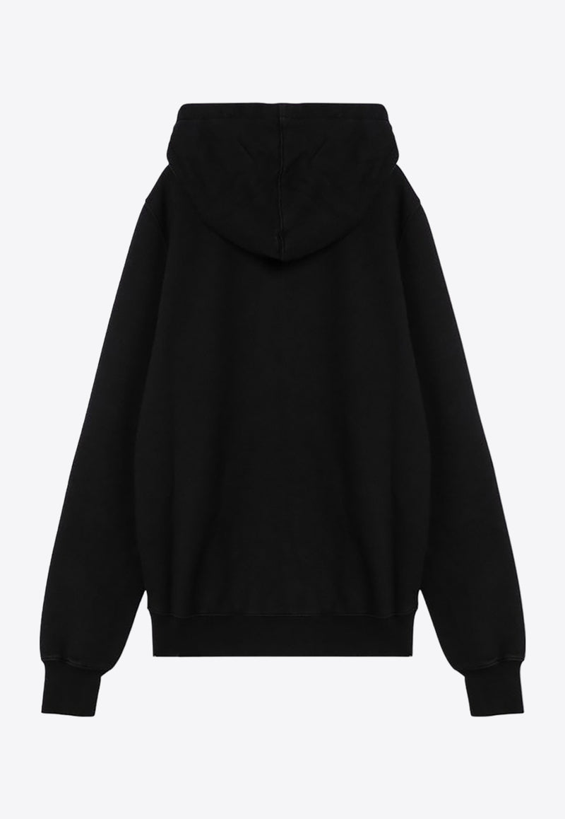 Rick Owens DRKSHDW Zip-Up Hooded Sweatshirt Black DU02D2276F/P_DARKS-09