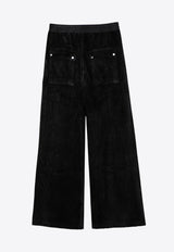 Rick Owens DRKSHDW Geth Belas Velvet Pants Black DU02D2378HCF/P_DARKS-09