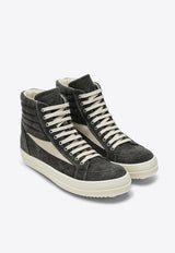 Rick Owens DRKSHDW Vintage Suede High-Top Sneakers Gray DU02D2810MOLVS/P_DARKS-3411