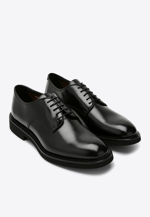 Doucal
s Smooth Leather Derby Shoes Black DU1003VEROUF007/P_DOUCA-NN00