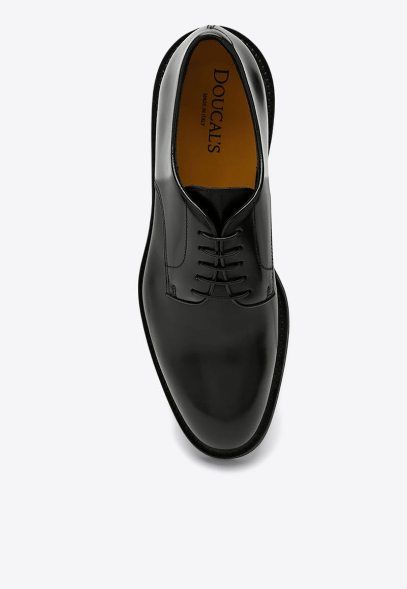 Doucal
s Smooth Leather Derby Shoes Black DU1003VEROUF007/P_DOUCA-NN00