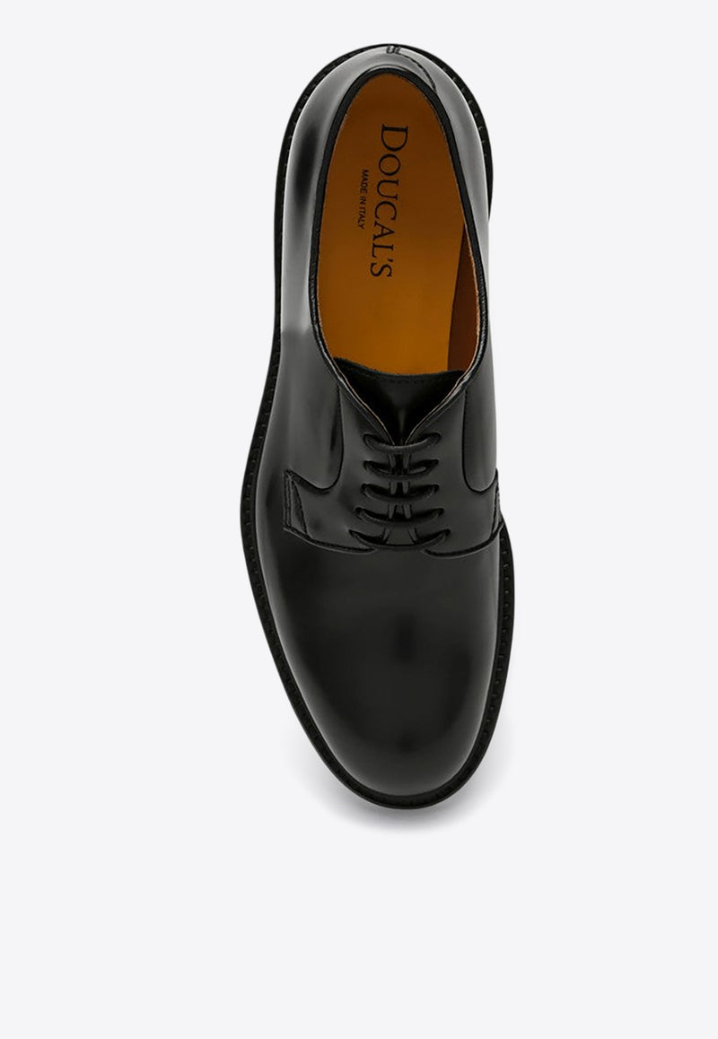 Doucal
s Leather Derby Shoes Black DU1385SIEWUF007/P_DOUCA-NN00